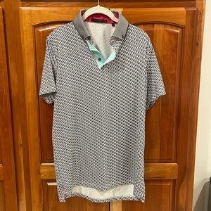 Men’s Small Greyson Polo. Awesome pattern and multi color collar. Never worn